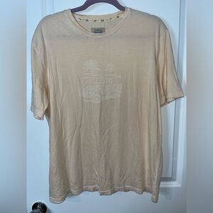 Authentic True Grit Very Soft Pastel Orange Graphic T-Shirt - 100% Cotton Size L